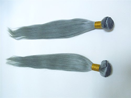 HairPR kosa Kambodžanski human Virgin Hair extension 3 snopovi 10-28 ravna srebrna boja