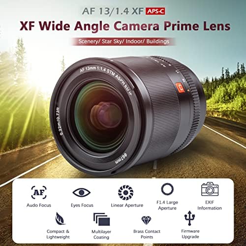 Dsfen AF13/1.4 XF širokougaona kamera glavni objektiv APS-C Auto Focus F1. 4 veliki otvor blende 13mm žarišna dužina X-Mount zamjena za Fujifilm X-T30 II / X-T4 / X-T3 / X-Pro3 / X-Pro2 / X-H1 / X-T2