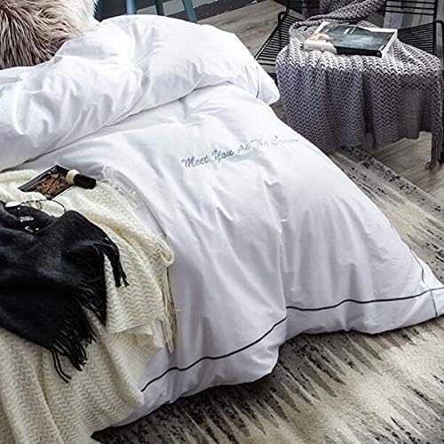 Prekrivač prekrivač prekrivač pokriva list pamuk pamučna posteljina 4-komadni poklopac setduvet, e-kralj: 220x240cm.Seet: 245x270cm (2.0m.BED)