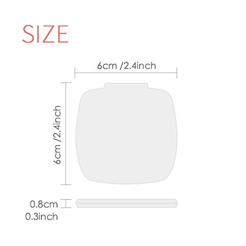 Origa Kran Geometrijski Oblik Ogledalo Prijenosni Kompaktni Džepni Makeup Dvostrano Staklo