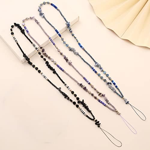 Xmtxzym Šljunčani lanac mobilnih telefona za žene šarena meka glina protiv izgubljenog nakita sa perlama za