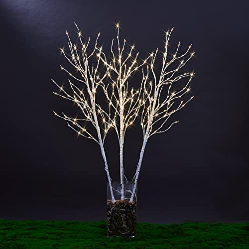LIGHTSHARE 41in trostruko osvijetljena Vrbova grana sa 300 Mini LED Pathway svjetla za uređenje Božićne sobe unutarnji stan vanjski štapići svjetla za travnjak, smeđe s tajmerom i Dimmerom