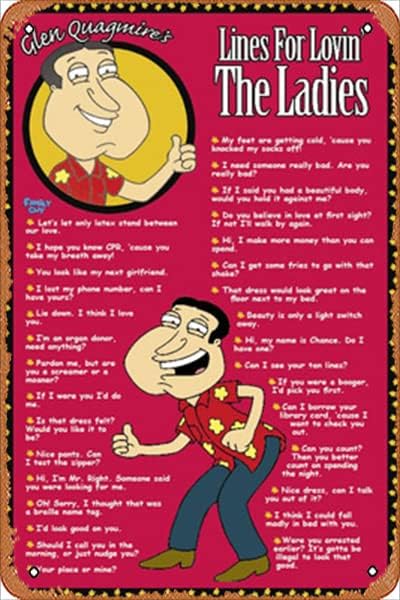 Family Guy Quagmire linije Vintage Music Metal tin znakovi Retro plaketa Funny Poster za dom muzički Bar