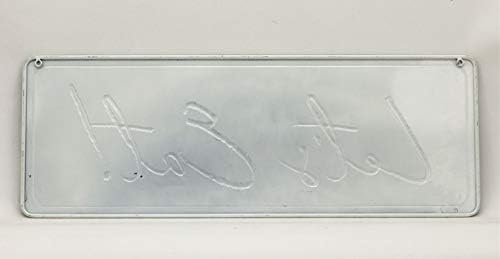 Parisloft hajde da jedemo reljefni metalni zidni znak za štampu za trpezariju, kuhinju ili restoran, 36, 6x13