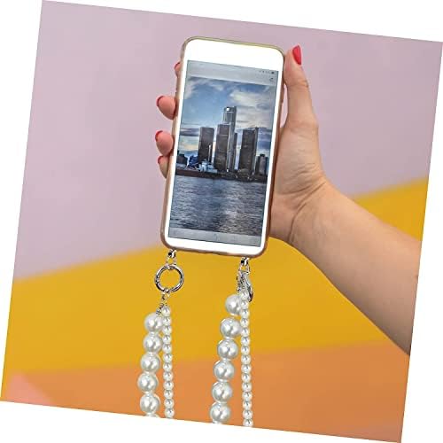 1pc dekoracija ženskih traka mobilni bijeli nakit od perli protiv izgubljenog dugog telefonskog užeta izgubljeni