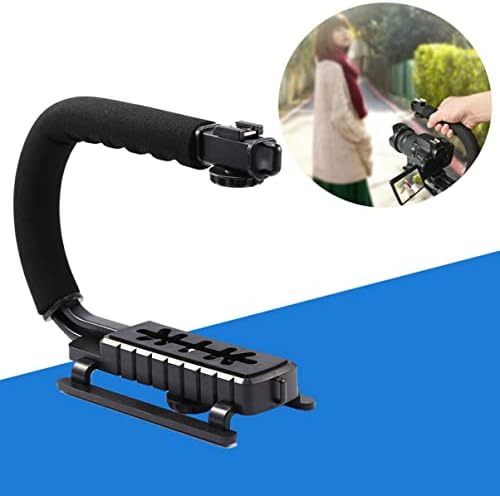 SOLUSTER 3PCS i fotoaparat fotografije U-Type Stabilizator Grip Video C-tipa Crna ruka