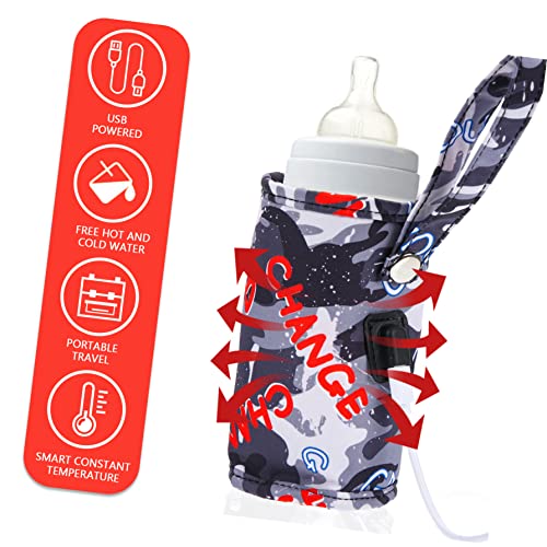 Kisangel podaci poklon za dojenčad mama siva grijanje s mlijekom za vožnju topline prenosiva torbica Car Thermal Bottle USB Vanjska unutrašnja za bebe putni kablovi skladište hranjenje grijač novorođena nova torba