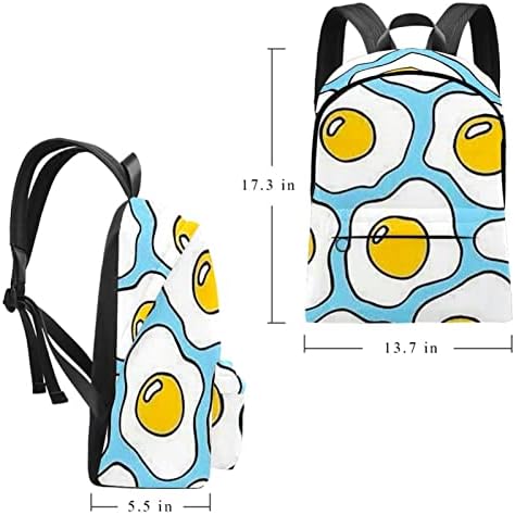 VBFOFBV putni ruksak, ruksak za laptop za žene muškarci, modni ruksak, crtano poširano jaje