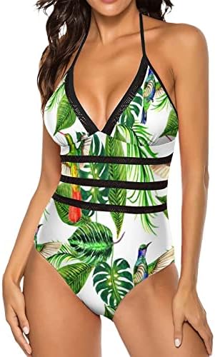 Tropical Hawaii Leaves Palma ženski Jednodijelni kupaći kostim V izrez modni kupaći kostim