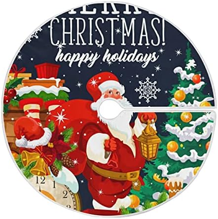 Sretan Božić Santa Claus Poklon Božićno suknje 36inch Početna Dekor za Xmas Tree Suknje Mat za božićne
