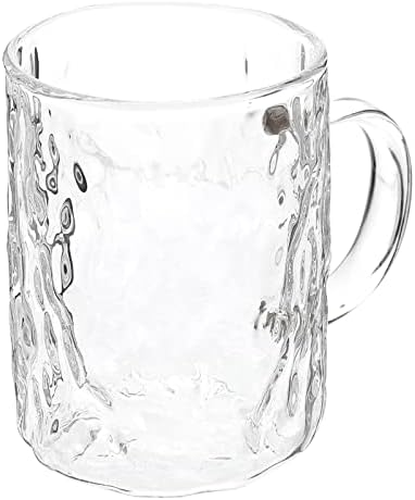 Hemoton Clear Glass Clear Cug 2 pakovanje staklene šalice kave reljefne čaše za staklene čaše