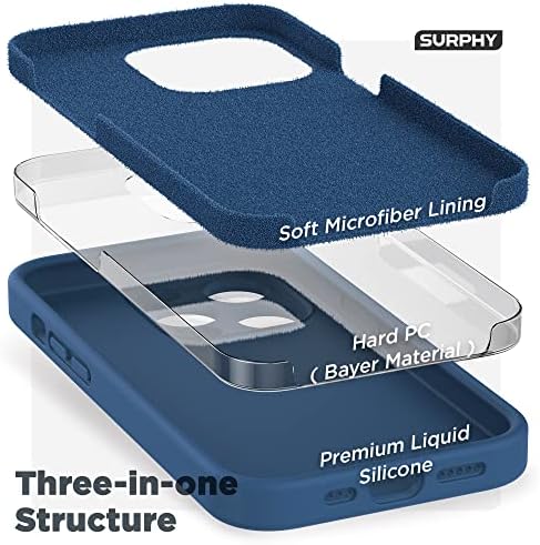 Surphy Blue Jay silikonska futrola + 3 Paket zaštitnik ekrana za iPhone 14 Pro 6.1 inch