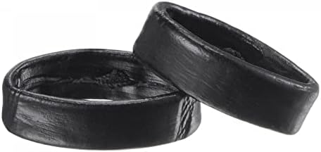 Uxcell PU Leather Loops zamjena zadržavajući prsten čuvar za 20mm Širina sat bend, Crna 2 kom