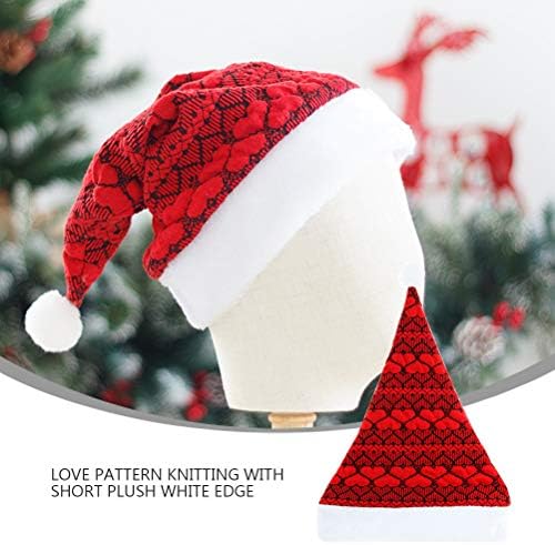 2kom Božić šešir Božić pleteni bijeli pliš šešir Božić šešir za odrasle dekor za proslavu