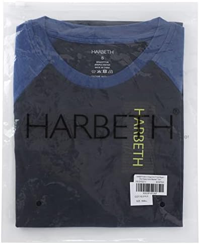 Harbeth Muški vintage Slim Fit Soft Raglan kratki rukav aktivni trčanje planinarske pamćenje za bejzbol T majice