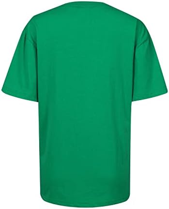Ljetni vrhovi za žene 2023 Lucky St. Patrickov dnevni bluze Bluze s kratkim rukavima Škoroma s kratkim rukavima Labave ležerne teže