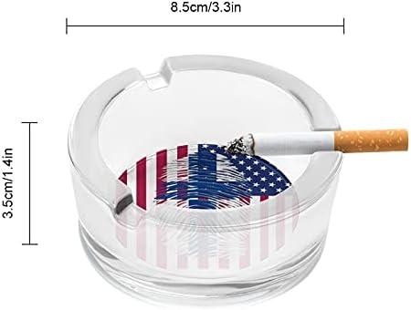 Finska USA zastava i prst IspisV cigarete Pušači Glass Ashtrays pepeo ladica za kućni uređivač stolara