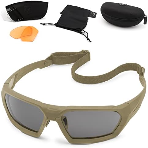 Revizija Vojne ShadowStrike Deluxe Vermillion Kit - Tan - Anti-magla, taktičke vojske balističke i zaštitne naočale