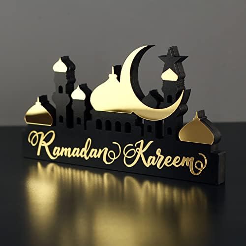 IWA koncept | Drveni akrilni islamski dekor tablice | Ramadan Kareem i Eid Mubarak ukras | Islamski muslimanski