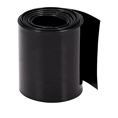 Bettomshin Crna PVC Termoskupljajuća cijev 8.2 ft dužine 1.97 inča stan za 2×18650 baterija 1kom