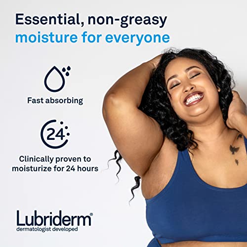 Lubriderm Daily Moisture Hydrating losion za tijelo bez mirisa sa pro-vitaminom B5 za normalno-suhu kožu za kožu zdravog izgleda, nemasni losion bez mirisa, 16 fl. oz