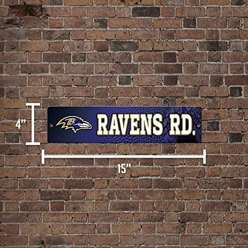 Rico Industries NFL Baltimore Ravens 16-inčni plastični dekor uličnog znaka