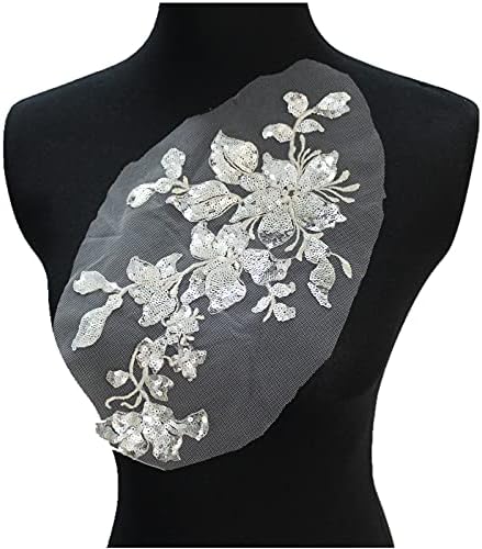 Sunmove vez za vez od čipke čipke Applique šivati ​​cvijeće koljk zakrpa za venčane haljine haljine bridalni DIY zanati