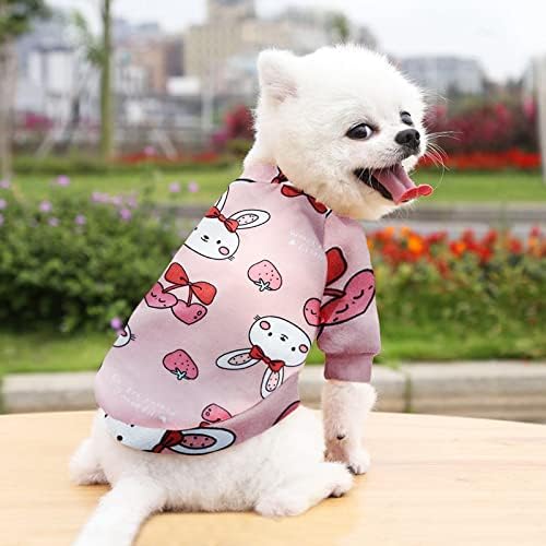 Newqinx Colorful Odjeća za pse Slatka proljeća Jesen Crtani ispis majica Majica Mekani ljubimci