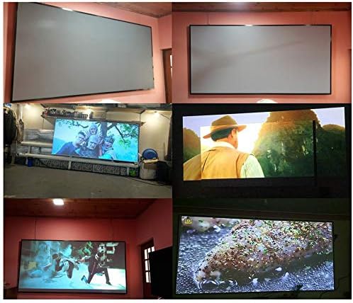 LLAMN 4: 3 Prijenosni ekran projektora metalni sloj otporan na svetlovni kućni film Reflection