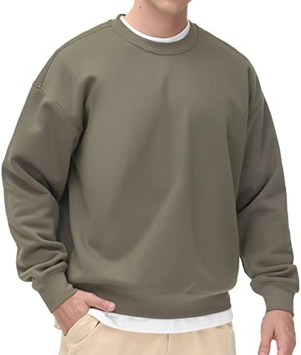 Teretana Ljudi Muška fleka Crewneck Dukserica debela labava fit meko osnovno pulover dukserica