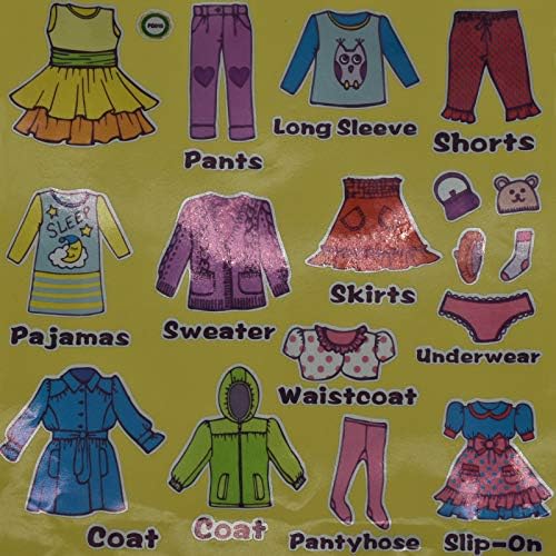 Maydahui 2 listova（31 brojanje） naljepnice za odjeću za Komode 11 * 11 inča Dječaci Djevojčice odjeća