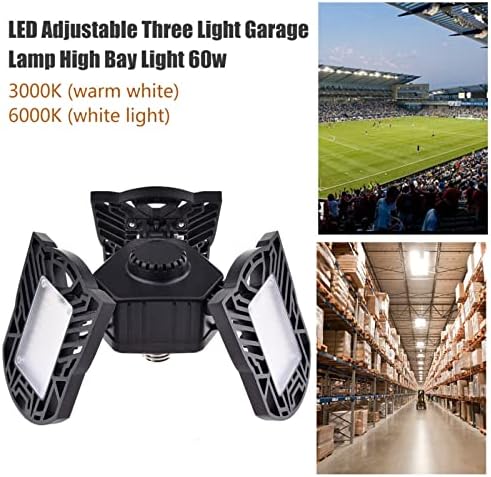 RFXCOM LED High Bay Light 60W, 6000LM Ultra svijetle garažne stropne svjetla, LED Svjetla za garažu,