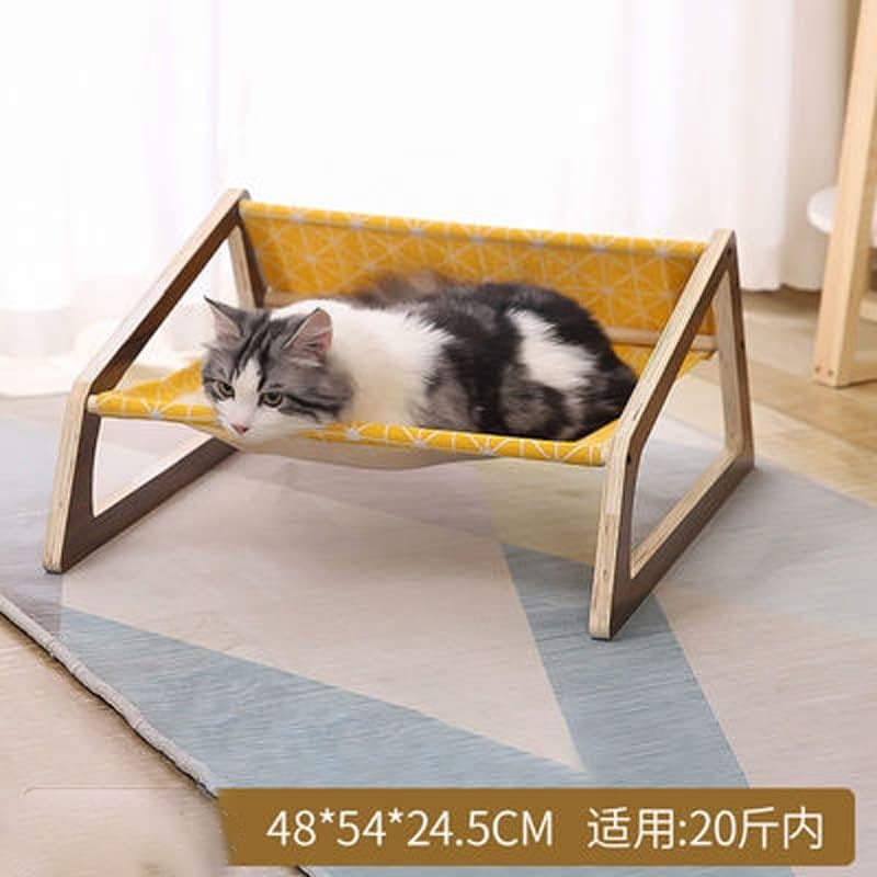 WODMB Cat Pas platneni krevet povećao kauč na kauč od punog drveta prozračan debeli hammock univerzalni