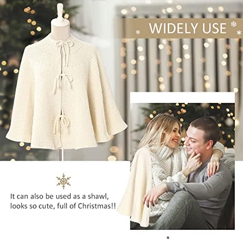 Nibesser 48 inčni suknje za božićne suknje bjelokosti bijeli pleteni pleteni prostirki, odmor