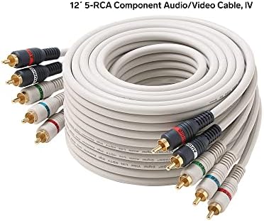 STEREN komponentni video kabl - 12 Ft RCA kabl - DVD kablovi za povezivanje sa TV-om - komponentni kablovi - 5 RCA kabl - RCA za komponentu - 5 RCA komponenta video i audio kabel - 3,6 metara 254-612IV