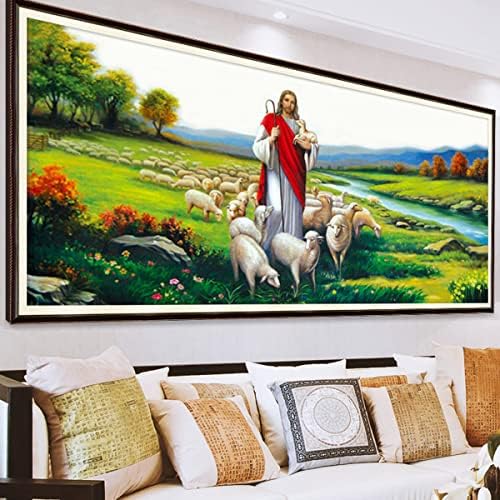 Instarry DIY 5D kompleti za dijamantske slike velike veličine mozaik slika Isusa pastira porodični zidni dekor