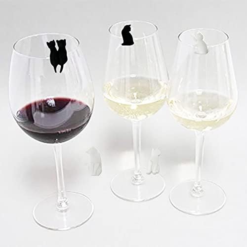 20 boca stalak za vino čari životinjski Silikonski mačji markeri stakleni markeri Kitty Wine Drink