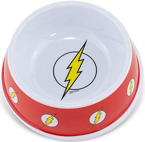 Zdjela za hranu za pse na kopčanje Flash Ikona Ikona crveno bijelo žuto 16 unci, 8,2 x 8,2,