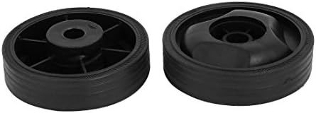 UXCell® 4 1/2-inčni DIA Plastični kotačić Popravak crni 2pc za kompresor za vazduh