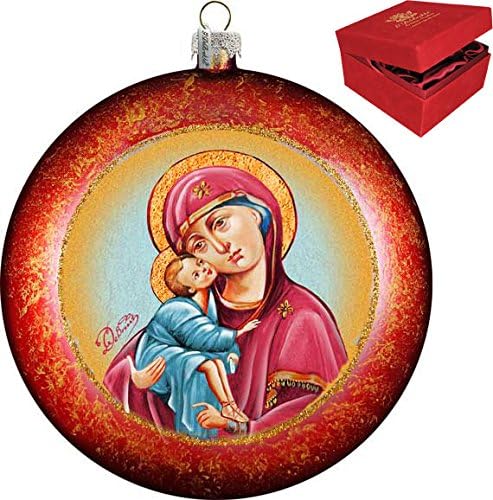 G. Debrekht ograničeno izdanje Marija I Isus stakleni Ornament