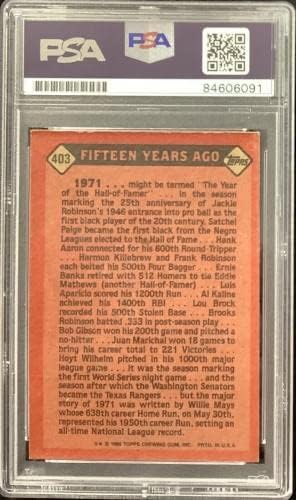 Willie Mays potpisan 1986. poplica # 403 bejzbol kartica Giants Autograph Hof PSA / DNK - bejzbol autogramirane kartice
