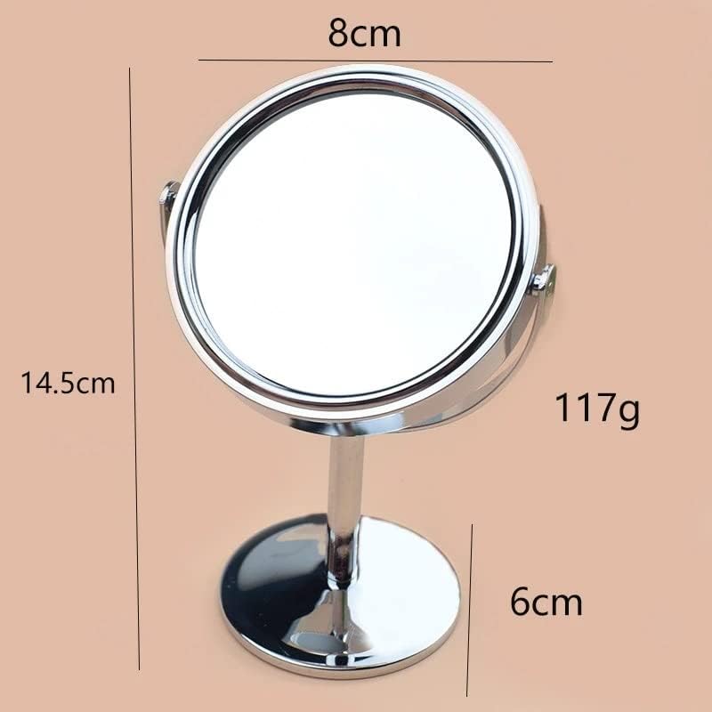 DOUBA Metal funkcija povećanja malog ogledala Desktop ogledalo za 360 stepeni rotirajuće desktop ogledalo za šminkanje