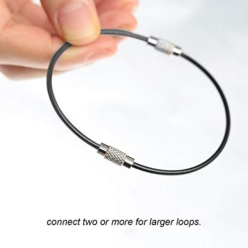 CrocSee 4-inčni Privjesci za ključeve od nehrđajućeg čelika kablovi za ključeve za teške uslove rada Loops