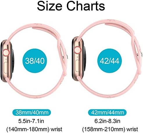 Penhey kompatibilan sa Apple Watch Bands 38mm 40mm 41mm 42mm 44mm 45mm, mekani silikonski urezani
