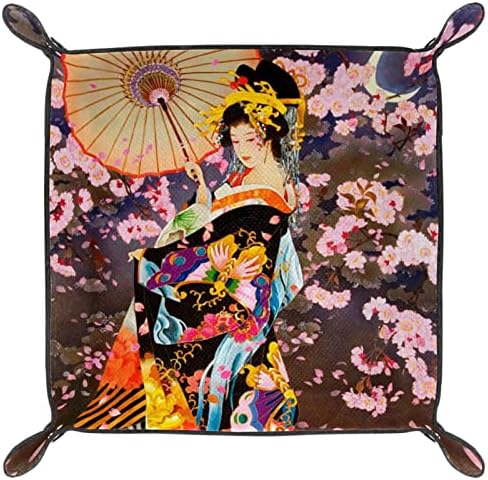 Kožna posuda za prodaju, japanske latice Geisha, kutije za odlaganje Cube Desktop Organizator za