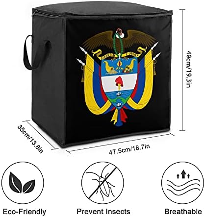 Grb Republike Kolumbije. Veliki torbica za pohranu prekrivača Organizator kutija na vrhu za jastuk od odjeće