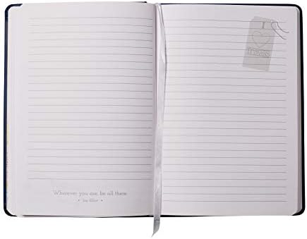 Eccolo Medium Lined Journal Notebook, hardbound Cover, A5 Časopis za pisanje, 256 vladajućih bijelih stranica,