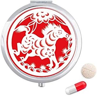 Konjska Životinja Izrezana U Papir China Zodiac Art Pill Case Džepni Dozator Za Skladištenje Lijekova
