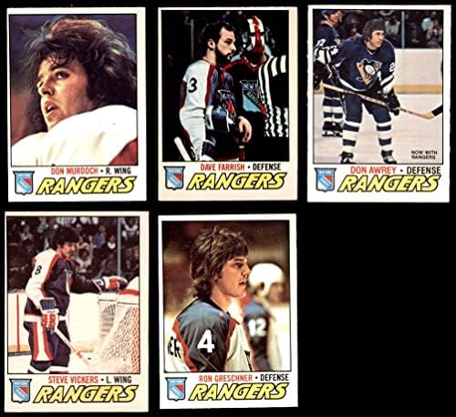 1977-78 O-pee-chee New York Rangers u blizini Team Set New York Rangers-Hockey Ex Rangers-Hokej