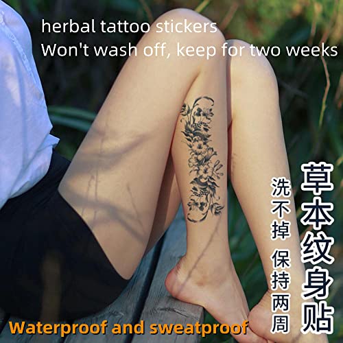 10 listova bez zla i ne zla drevnog kineskog karaktera biljne sokove naljepnice za tattoo polu-trajne vodootporne trajne muškarce i žene lično naočale naljepnice za tetovaže